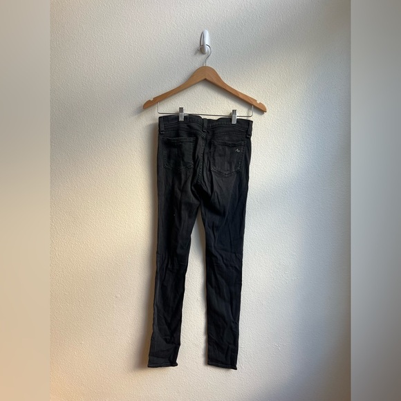 rag & bone Black Distressed Jeans in Soft Rock, Size 26 - Picture 2 of 5